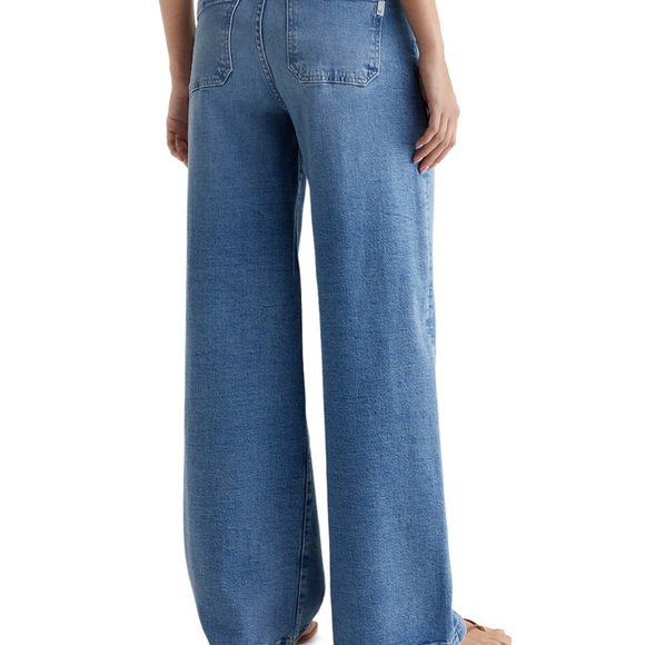 Ag Adriano Goldschmied Blue Flare Wide Leg Jeans - Picture 3 of 5